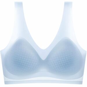 Sutien invizibil fără cusaturi, Linovit®, cu cupe fine, material respirabil si antibacterian, uscare rapida, Blue sky - Blue Sky, XXL 140572333 - Modă și îmbrăcăminte