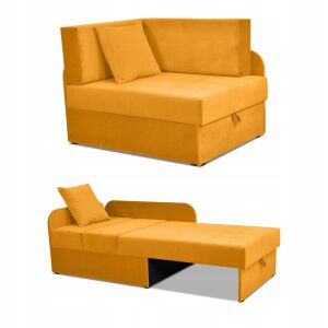 Denis gyerek sarokkanapé, kihúzható konténer, gyerekágy, Kubuś matrac 139046583 - Nappali garnitúra