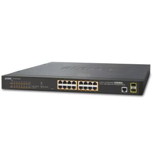 Comutator Planet GS-4210-16P2S L2, 16x1Gb, 2x1Gb SFP, 16x PoE 802.3at 220W
