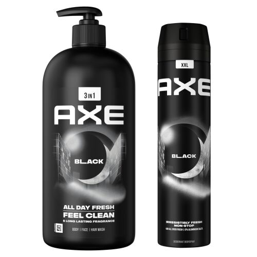 Axe Black XXL Geschenkset: 900ml Duschgel und 250ml Deodorant