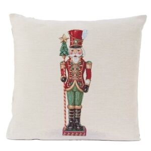 Home of Christmas Калъфка за възглавница от гоблен Лешникотрошачката, 45x45 см, коледна украса - Декоративна възглавница