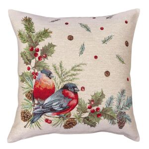 Jastučnica Home of Christmas Gobelin sa zimskim pticama, 45x45 cm - Posteljina