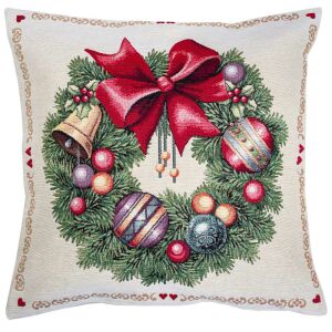 Home of Christmas Gobelin navlaka za jastuk s božićnim vijencem, 45x45 cm - Posteljina
