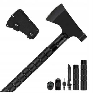 DEPOX® 6-dielna multifunkčná sekera, Amnar/Píšťalka/Nôž/Kompas, 43,5 cm, hliník 139049989 - Sekery
