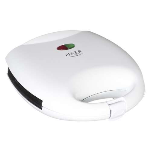 Adler AD301 Sandwichmaker, weiß, schräge Ansicht