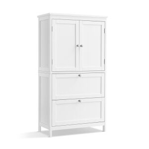 Dulap cu 2 uși și 2 sertare 60x30x110 cm 139054787 - Capace de toaleta/WC, Cabină de duș, Robinet, Ușă de duș, Dulap de baie, Coșuri de rufe și Set de duș