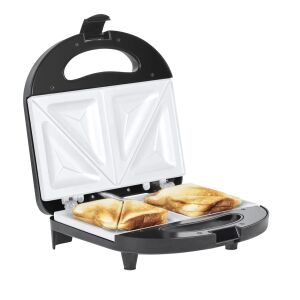 Teesa TSA3222 Sandwich Maker with ceramic plates and sandwiches - Sandwich Maker