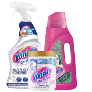 Vanish Oxi Action Stain Remover and Whitener Bundle: Spray, Powder, and Gel - Laundry detergent
