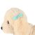 Close-up of interactive plush poodle puppy's head