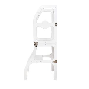 Fehér fa összecsukható tanulótorony fellépő gyerekeknek - Gyerek konyhai fellépő