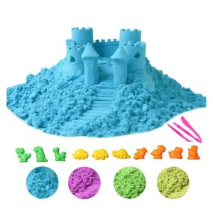 Nisip kinetic 500g, ecologic, maleabil, 10 forme incluse Galben