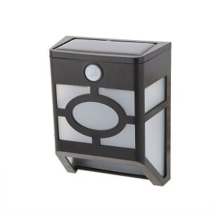 Aplica solara LED cu senzor de miscare, putere 0.55W, ABS negru