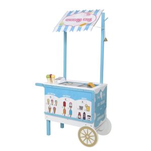 Fagylaltos kocsi kerekeken 68x31,5x118cm, Kék