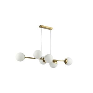 Modern, 6 ágú Sputnik függőlámpa matt üveg búrákkal - MasterLED