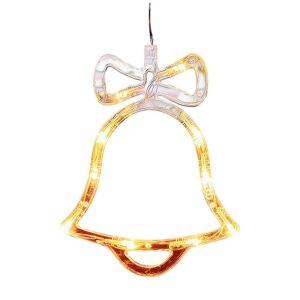 Közelkép a karácsonyi harang alakú LED fény dekorációról - Fényfüzér