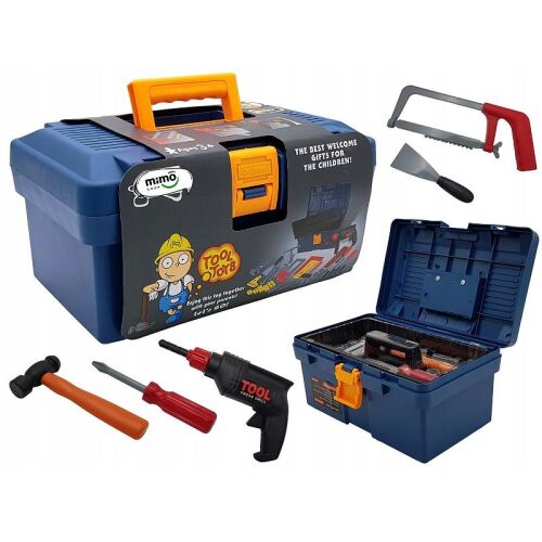 MIMO Tool Toys építőipari szerszámkészlet szerszámosládával és szerszámokkal