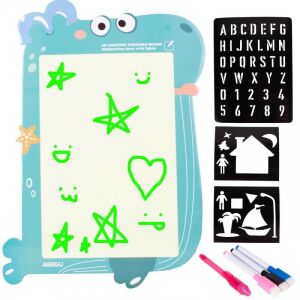 Rajztábla LED lámpával 40,5x29cm, Kék