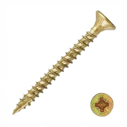 SB 3,5x40mm sárga horganyzott süllyesztett fejű önmetsző pozdorjacsavar PZ meghajtással - Barkács és DIY