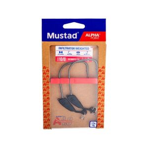 Mustad Infiltrator Súlyozott Offset Horog - 6/0, 10g, 2db 139085266 - Mustad