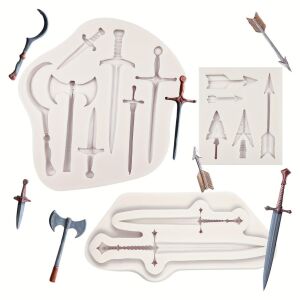 Szilikon Forma - Kard, Fejsze - Fondant, Tortadekoráció