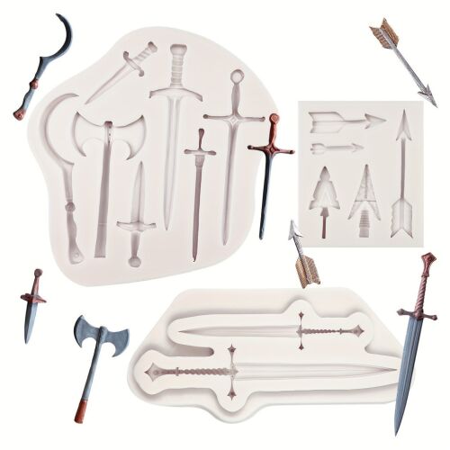 Szilikon Forma - Kard, Fejsze - Fondant, Tortadekoráció 139089257