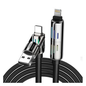 BlitzWolf 4 az 1-ben USB/Type-C/Lightning Adatkábel - 120cm, Fekete 139095750 - BlitzWolf