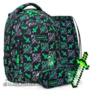 Head Next Level Gamer Iskolatáska Szett - Minecraft Mintás, 42 cm 139097806 - Astra