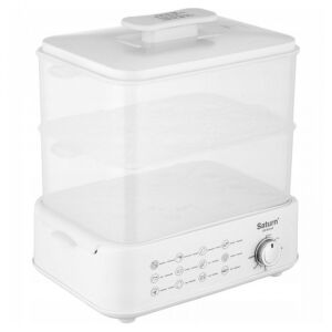 Saturn ST-EC1187, 900W, 12L, Dvostruka posuda, Timer, Bijela, Kuhalo za hranu na pari 139098010 - Dom i vrt