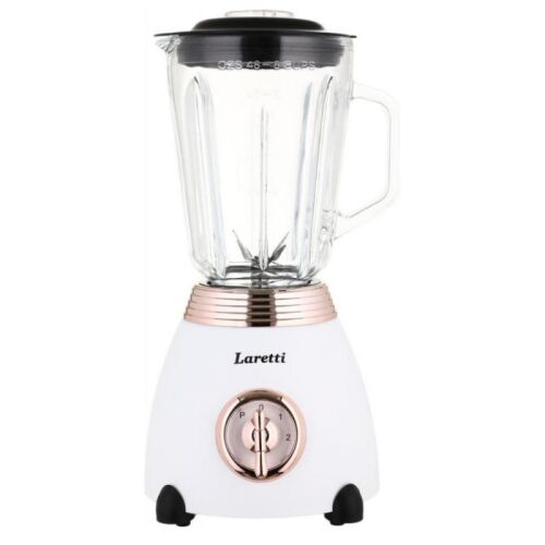 Blender Laretti LR-FP7310, 500W, 1,5 l, Lame din oțel inoxidabil, 2 viteze + puls, Mecanism de blocare, Alb 139098028