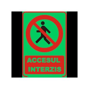 Foszforeszkáló tábla Belépni tilos, A4