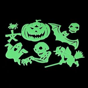 Világító szörny foszforeszkáló matrica, 8 figura, ABS