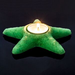 Világító gyertyatartó, mini csillag, akril, átmérő 4 cm, foszforeszkáló zöld 139099454 - Mécsestartó