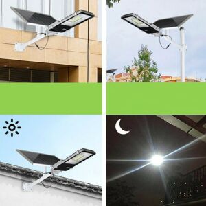 Lampa stradala solara 100W, 206 LED-uri, 2 trepte iluminare, telecomanda, aluminiu