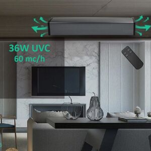 Lampa bactericida UVC 36W pentru dezinfectare aer, 60mc/h, telecomanda, montare perete 139099588 - Lămpi dezinfectante