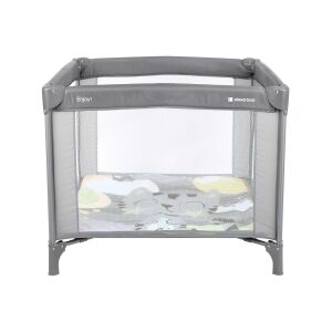 Kikkaboo Enjoy 2023 Grey Travel Playpen with Mesh Sides - Furniture