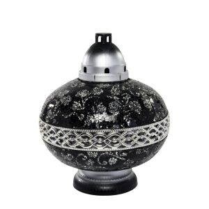 Vitrázs Mozaik Sír Mécses - Fekete-Ezüst, 35 cm 139100044 - Kegyeleti dekoráció