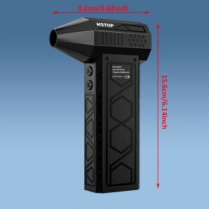 HSTOP Hordozható Jet Ventilátor és Porfúvó - Akkumulátoros, 4 Sebességes