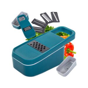 Multifunkciós Zöldség- és Gyümölcsszeletelő Szett - 5 Pengével, Kék