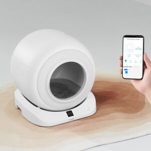 65L automatikus, önmagát tisztító macskaalom – intelligens macskatoalett alkalmazásvezérléssel, nagy kapacitású, szagtalan és higiénikus 139105702 - Macska alomtálca