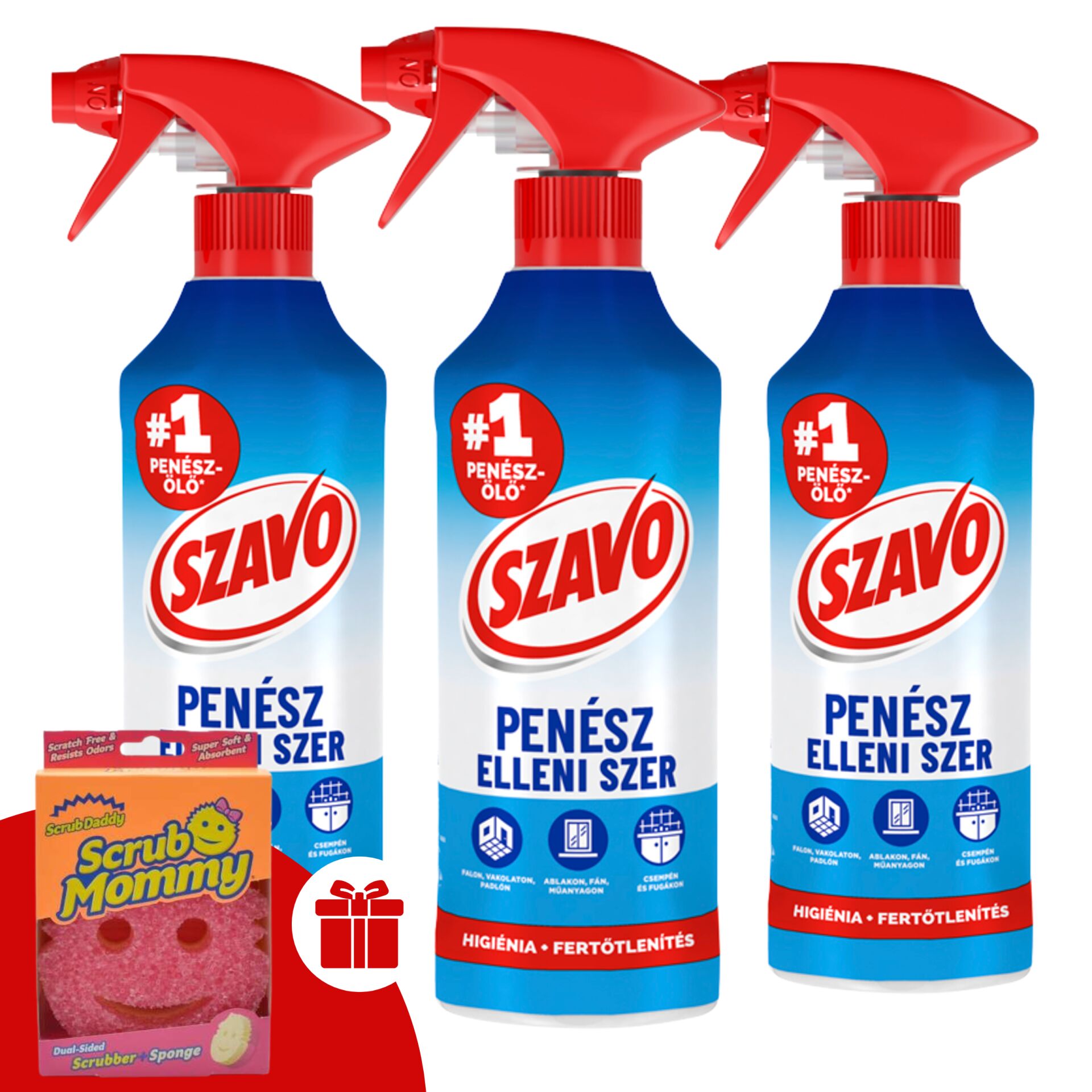 E-shop Savo Protiplesňový prípravok 3x500ml + darčeková hubka na peeling...