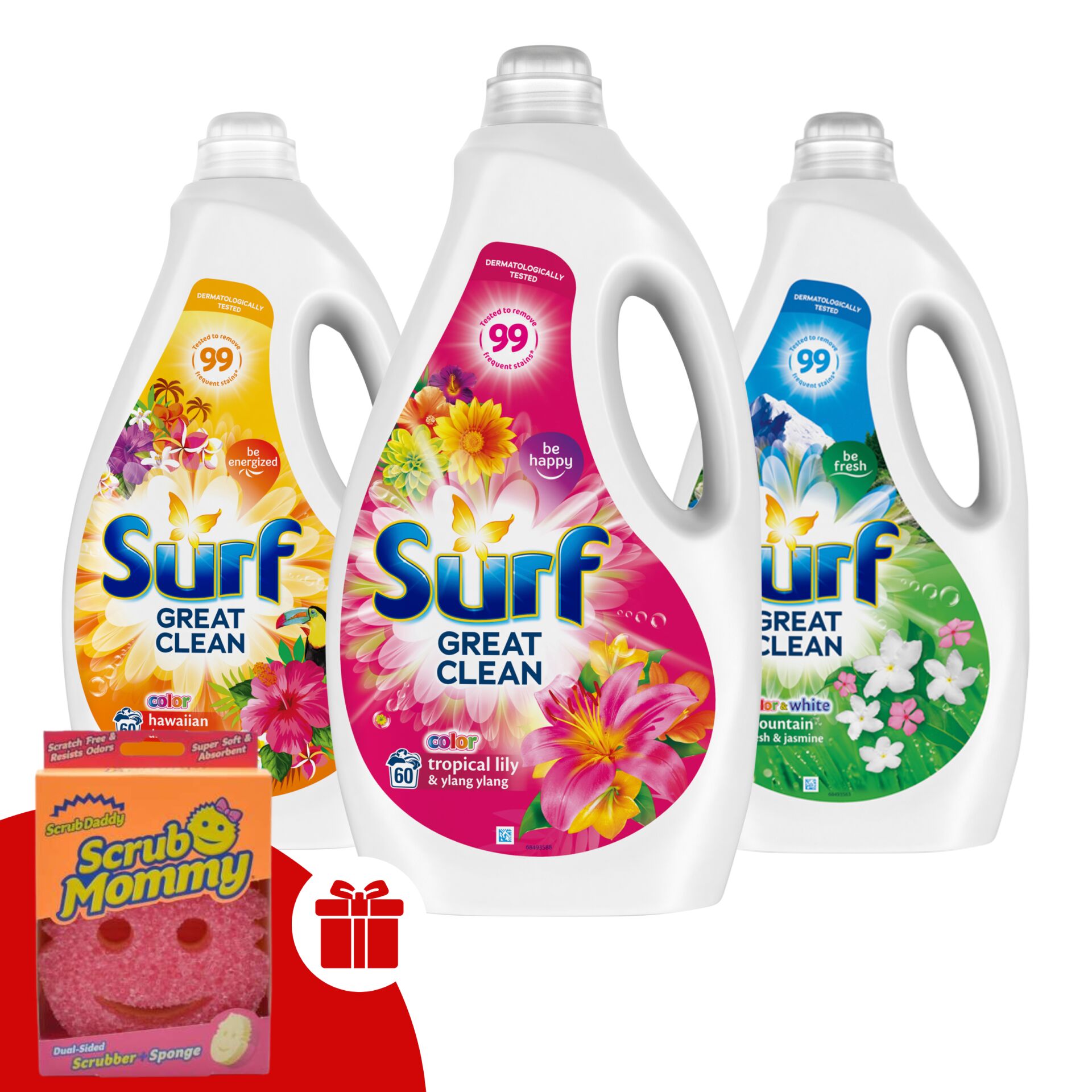 E-shop Balenie tekutého pracieho gélu Surf 3x3L - 180 praní + darčeková...