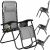 Like new! - Springos garden deckchair with cup holder, foldable, 130kg - Grey 139118697