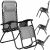Like new! - Springos garden deckchair with cup holder, foldable, 130kg - Grey 139118697
