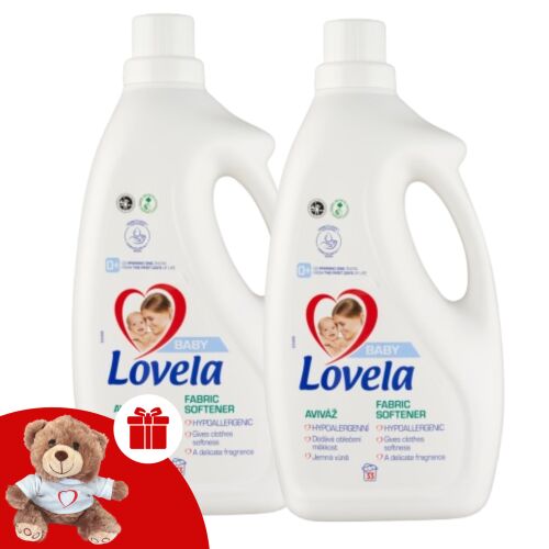 Lovela Baby Hypoallergenic Rinse 132 umývanie 4x2000ml + darček Lovela Bear 139118785
