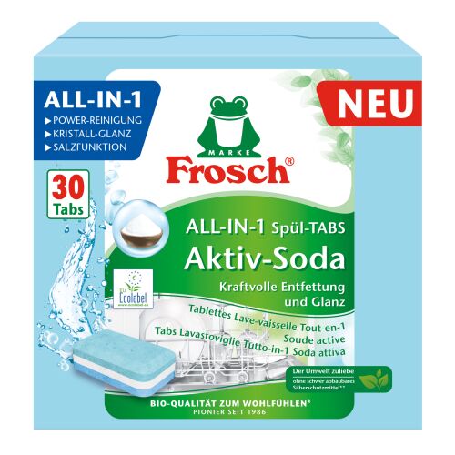 Frosch All-in-1 Geschirrspültabletten - Active Soda 30 Stück