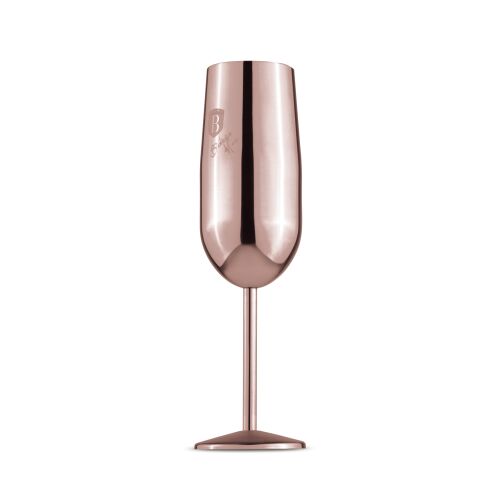 Single Berlinger Haus Rose Gold Champagne Glass from Taupe Collection