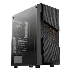 Aerocool Menace Saturn FRGB Midi Toronyház - Edzett Üveg, Fekete 139129088 - Számítógépház