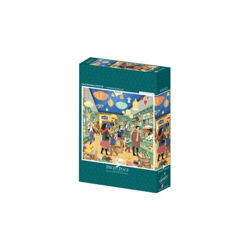 Pieces & Peace - Shopping Festif 1000 db-os Puzzle - Karácsonyi Vásár 139137034