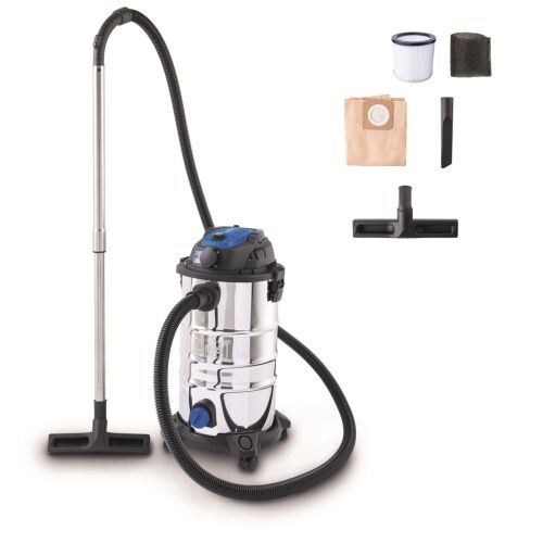 Scheppach VC 30P-GL wet and dry vacuum cleaner with filter cleaning function and accessories