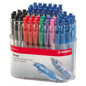 STABILO Liner 308 Golyóstoll Display - 0.38mm, Nyomógombos, Vegyes Színek 139159239 - Toll & Ceruza